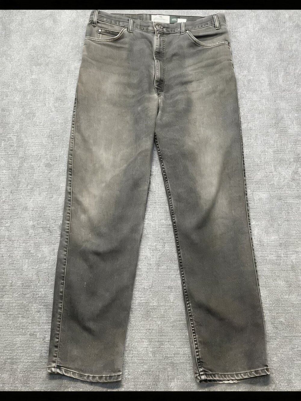 Levis Jeans Mens 38x29 Grey Flex Denim Straight Leg USA Made Orange Tab VTG 90s